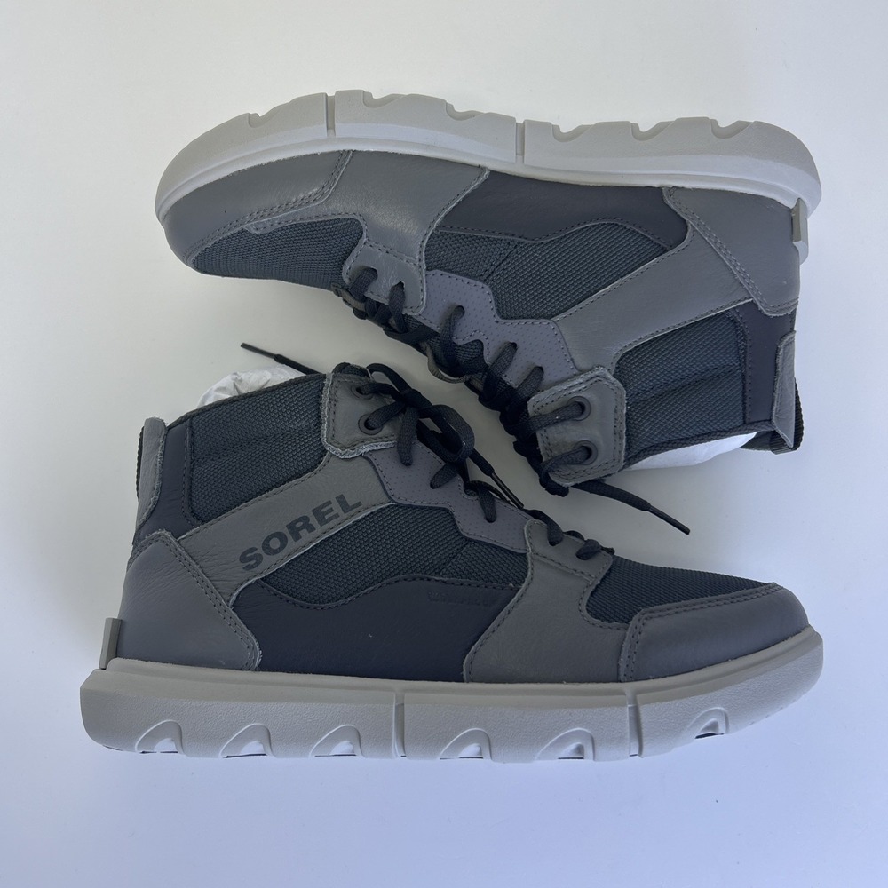 Sorel Explorer Next Sneaker Mid WP Waterproof Boots Men's Size 9.5 Dark Gray NEW - Picture 7 of 11